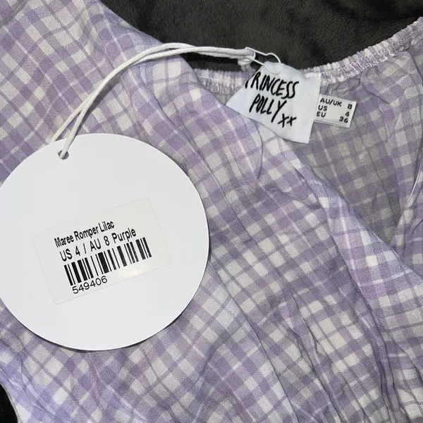 Princess Polly Maree Romper in Lilac Size 4 New with tag - Image 3