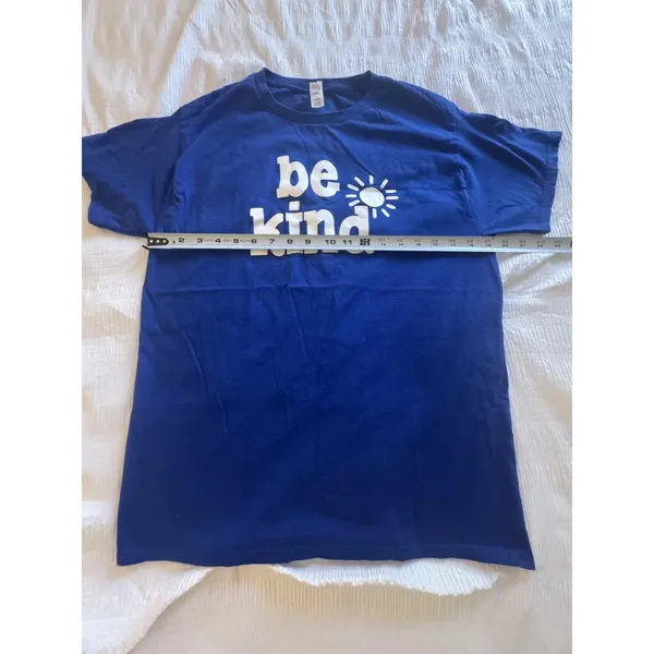 Royal Blue T-shirt "Be Kind" Graphic Sun Positive Affirmation Nature Granola - Image 4