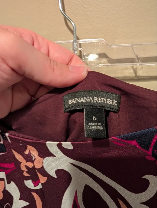 Banana Republic Faux Wrap Purple Pink Skirt - Image 8