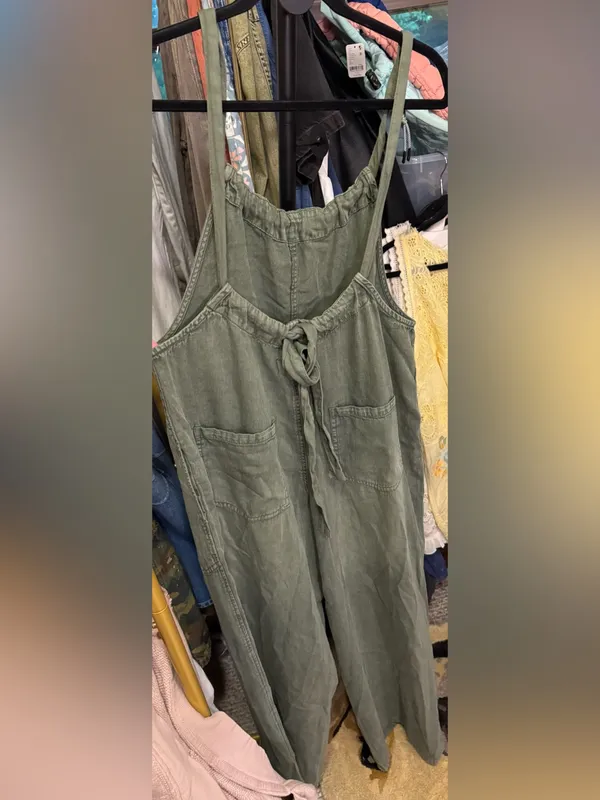 NWT Free People We The Free Freebird Jumpsuit - Four Leaf Clover Green - XS - Image 10