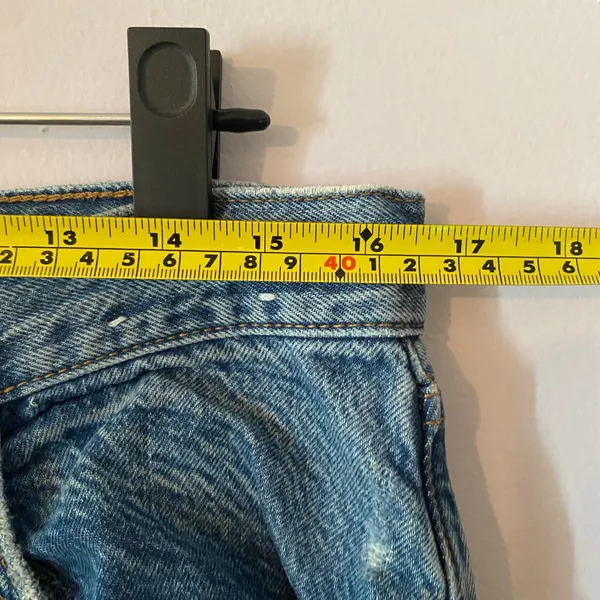 Abercrombie & Fitch The Loose High Rise Jeans Medium Wash Baggy Frayed 30 / 10 - Image 6