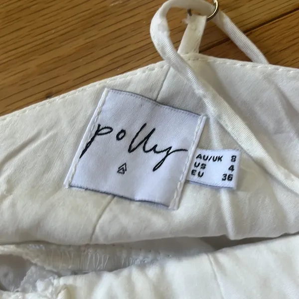 Princess Polly White Lace Detail Camisole Mini Flare Dress (size US 4) - Image 5