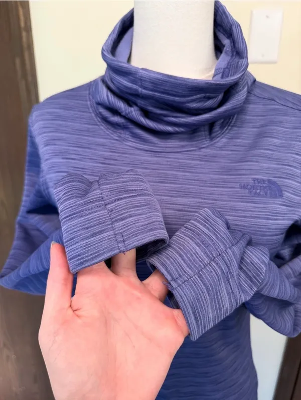 The North Face purple pullover adjustable turtleneck sweater - Image 3