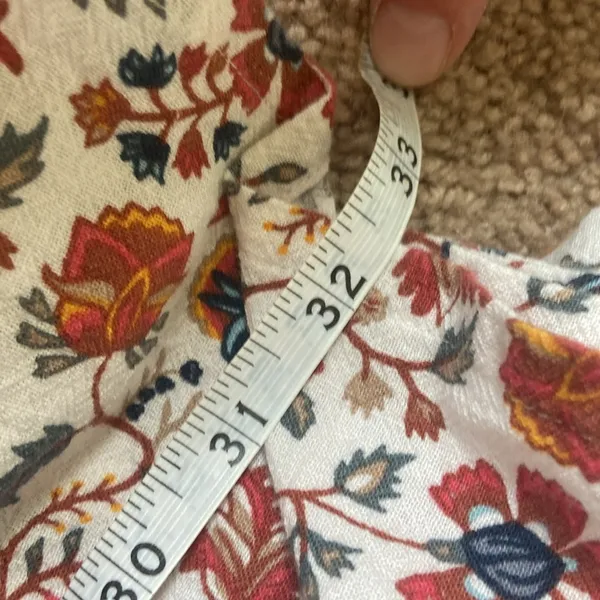 a.n.a Cotton Fall Floral Sleeveless Tiered Sundress (Sz XL) Orange & Red Paisley - Image 8