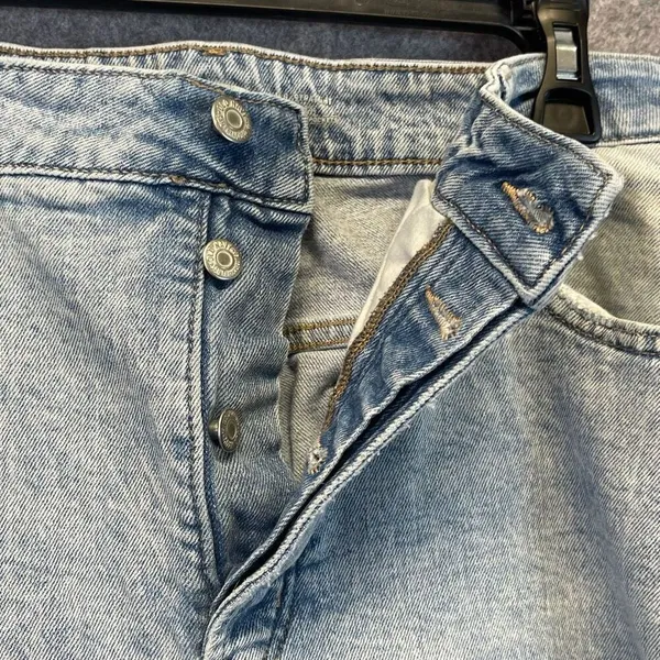 OLD NAVY Jeans Women's Size 18 Blue Denim Distressed OG High‎ Rise Straight Leg - Image 6