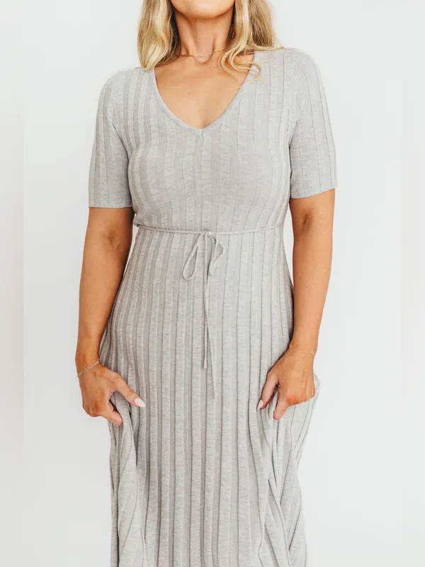 NWT Worth collective Oakley Knit Dress size XL gray ribbed new bump friendly - Image 7