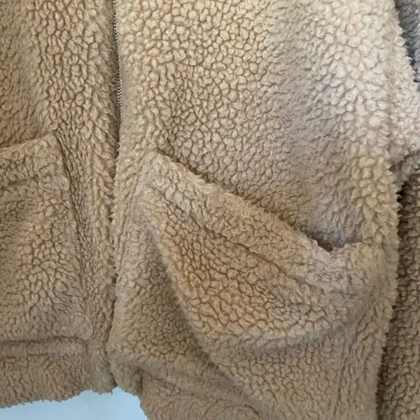 I AM GIA Teddy Jacket XS Camel Sherpa Zip Streetwear Coat Women - Image 4