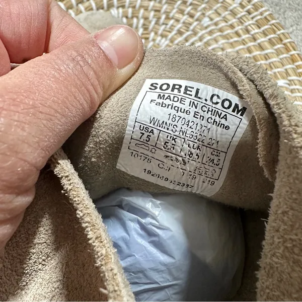 Sorel Women’s Evie Lace-Up Waterproof Suede Ankle Bootie Casual in Beige 7.5 - Image 14