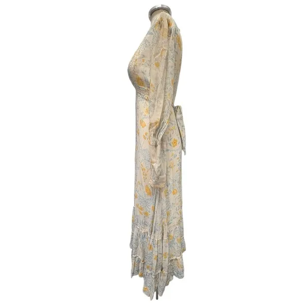 Vintage Gunne Sax 1970s Floral Prairie Maxi Dress Size Small - Image 4