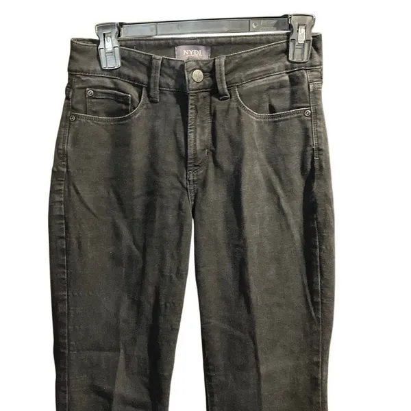 NYDJ Women's Barbara Bootcut Jeans Midrise Non Ripped Black Size 2 #761 - Image 7