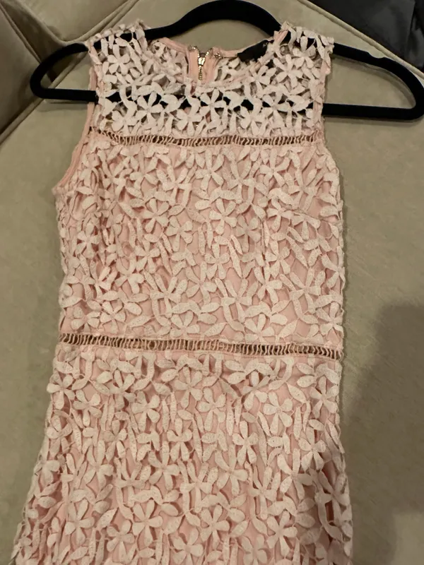 AQUA Pink Lace Mini Dress - Image 3