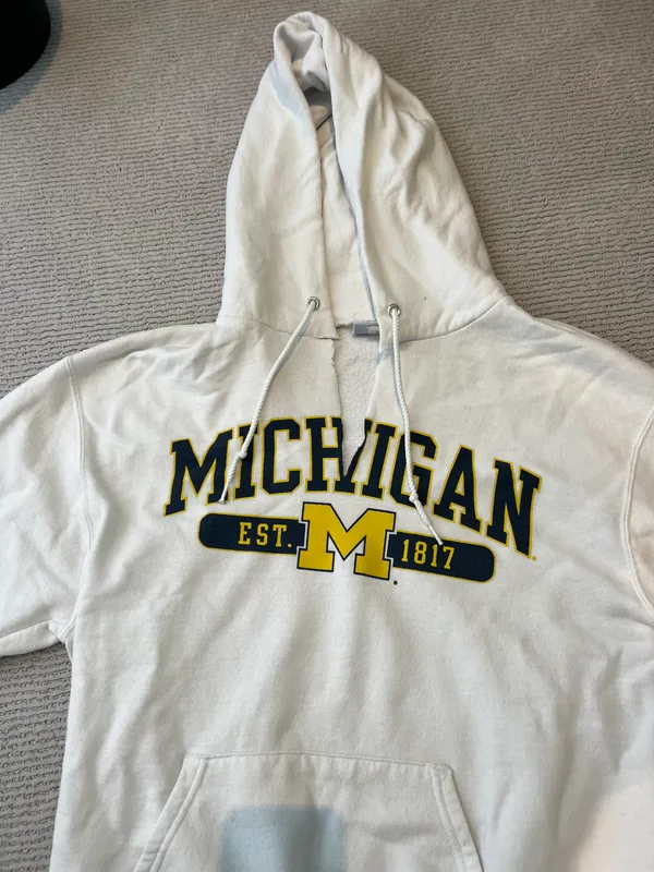 Champion University of Michigan White Hoodie - Image 2