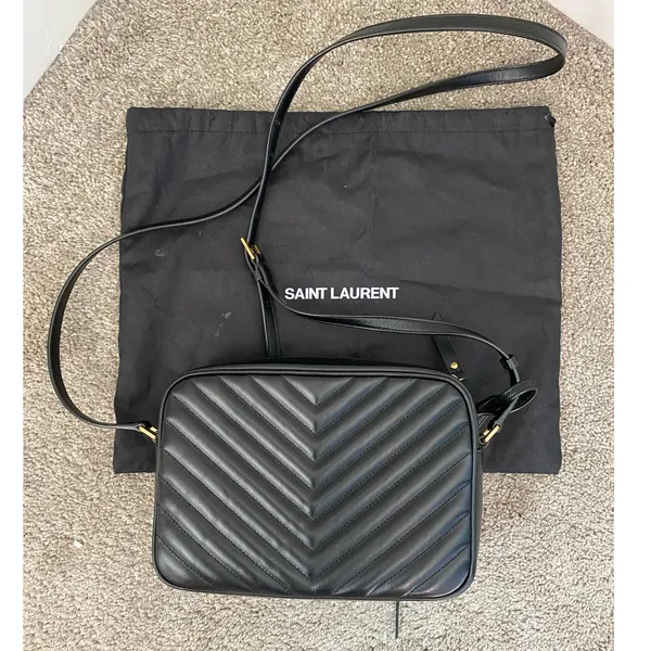 Saint Laurent Lou Camera Bag Black Quilted Leather Gold YSL - Image 3