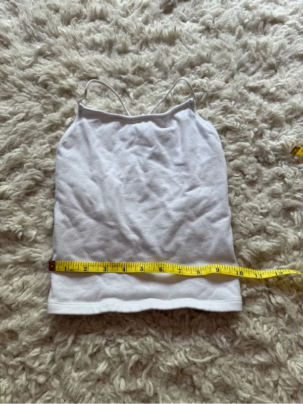 American Eagle Basic White Spaghetti Strap Tank Top - Image 2