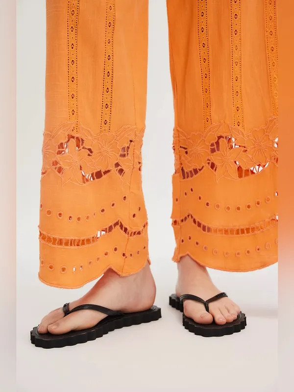 Damson Madder Martina Trousers in Apricot 10 - Image 3