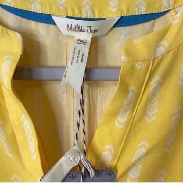 Matilda Jane Yellow Shirt Dress(Size Medium) - Image 5
