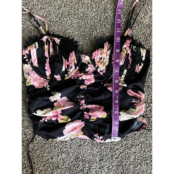For Love & Lemons Skivvies Melrose Corset Crop Top – Size Small - Image 6