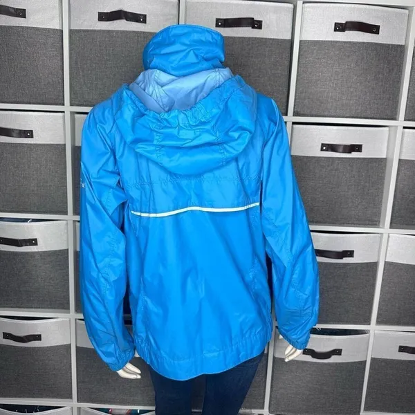 Columbia Omni-Shield Blue Outdoor Packable Windbreaker Rain Jacket Size Medium - Image 2