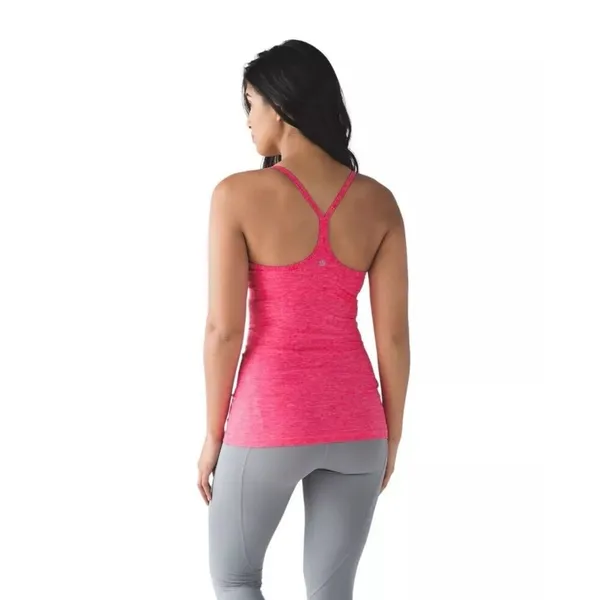Lululemon Power Y Tank Size 8 Heathered Neon Pink Women’s Athletic Tank - Image 2