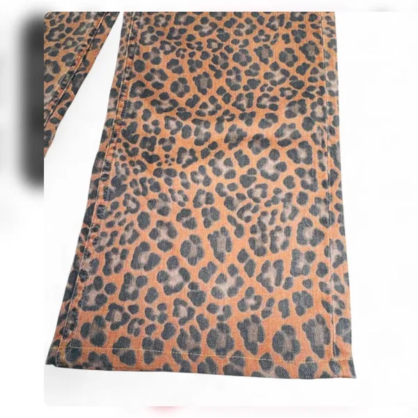 Madewell Leopard Print Low Slung Baggy Jeans NWT Size27 Sold Out Statement Jeans - Image 6