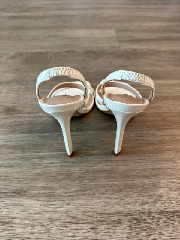 Steve Madden White Slingback High Heel Sandals in Grade White, Size 5.5 - Image 8