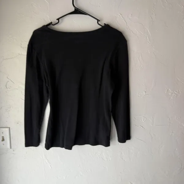 American Eagle Western Rodeo Shirt‎ M Black Long Sleeve Rhinestone Cowgirl Western Grunge - Image 7