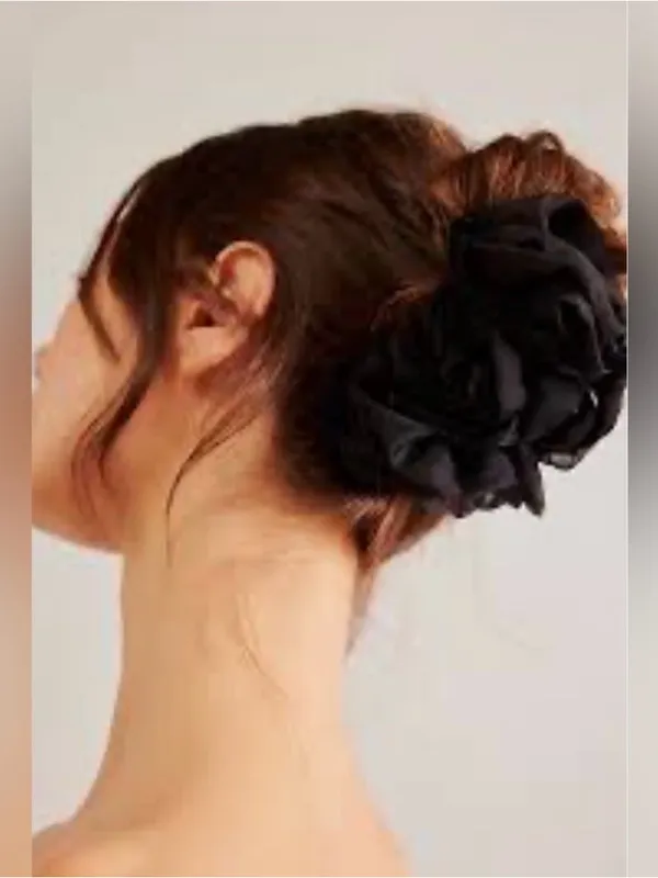 NWT Free People Black Scrunchie Hair Claw Clip - Image 2