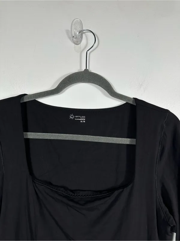 OFFLINE by Aerie Real Me Xtra Black Long Sleeve Jumpsuit Bodysuit Size XL‎ - Image 6