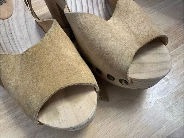 Free people heels platform shoes sz 38 or 7.5 wedges - Image 5