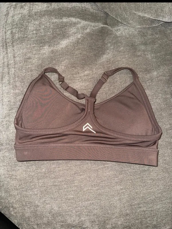 Oner Active Brown Strappy-Back Sports Bra - Image 2