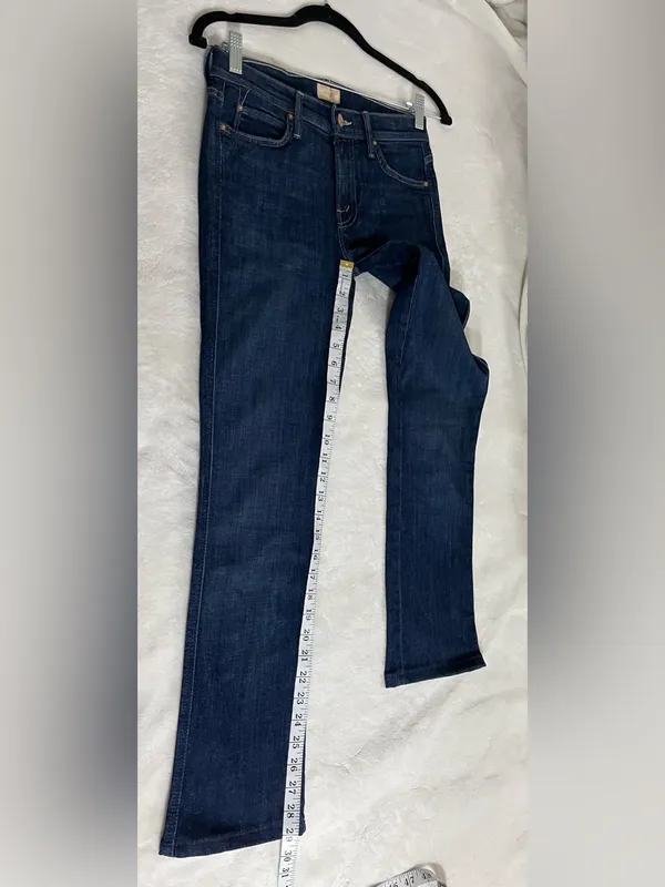 MOTHER Straight Leg The Rascal Skimp Jeans in Dark Blue Wash Size 26 - Image 6