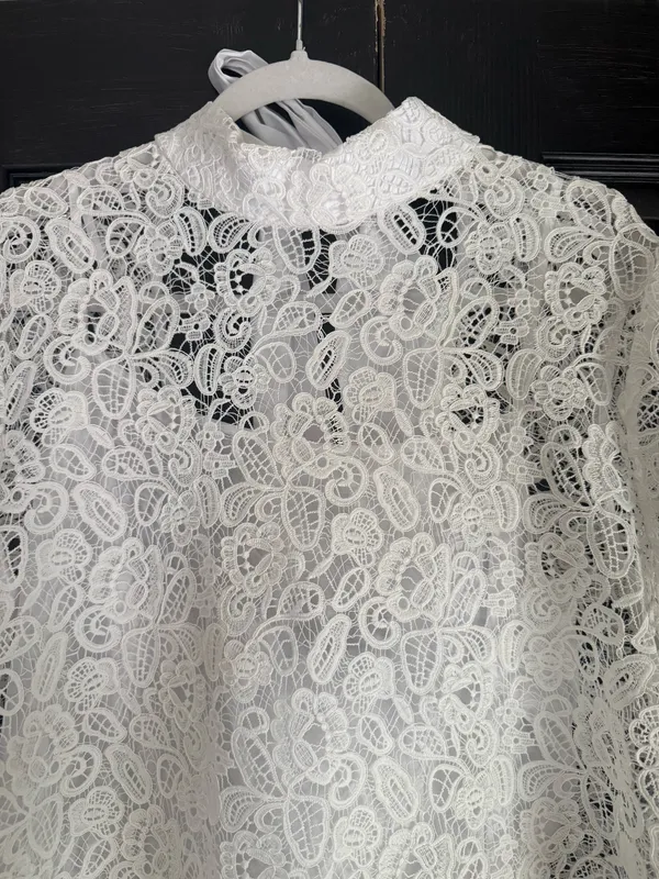 Few Moda White Lace Mini Shift Dress - Image 5