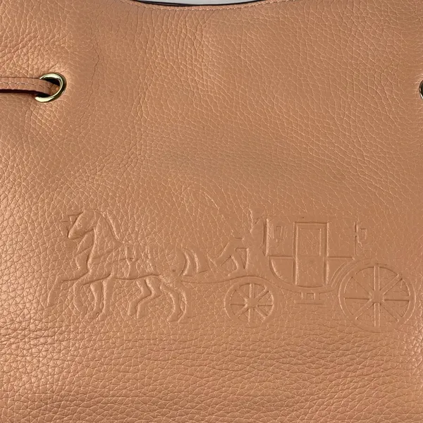 Coach Andy‎ CA-213 Purse Tan/Brown Leather Bucket Bag/Crossbody Drawstring - Image 3