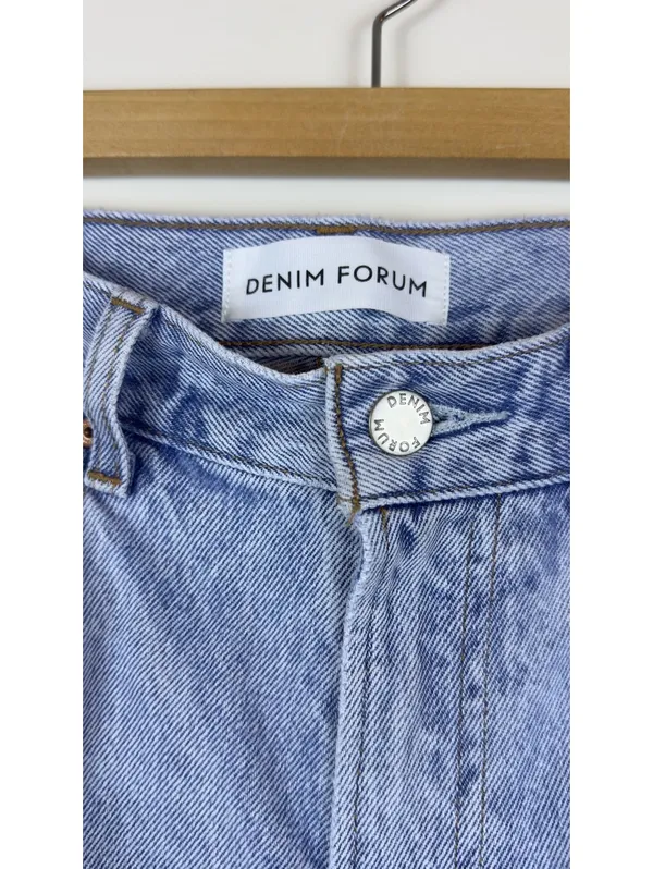 Denim Forum The Farrah Hi-Rise Wide Leg Jeans Light Wash Size 26 Aritzia - Image 6