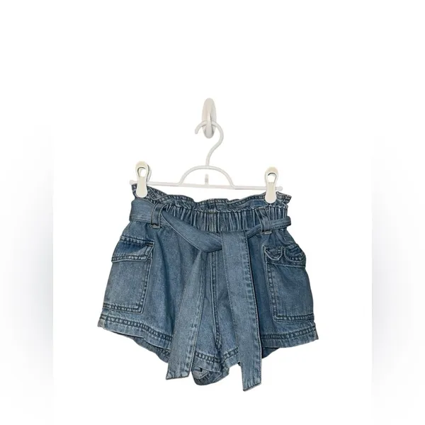 PacSun Paperbag Waist Denim‎ Shorts Size XS - Image 2