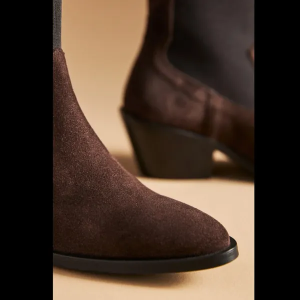 By Anthropologie Sleek Western Ankle Boots - Image 3