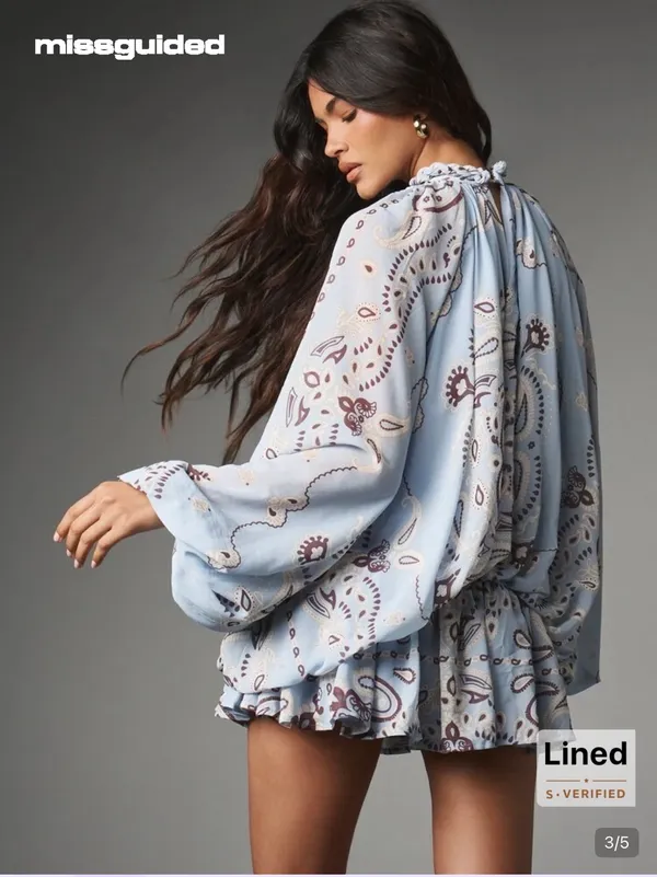 Missguided Paisley Print Mini Dress - Image 3