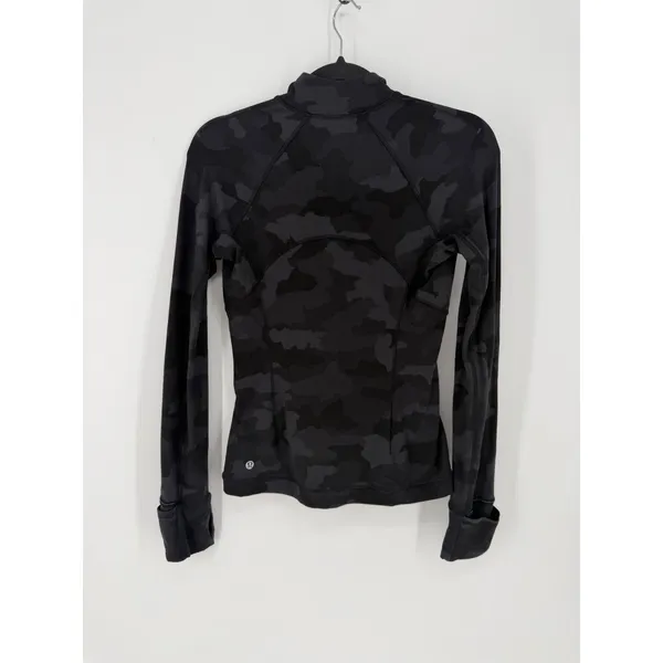 Lululemon Its Rulu Run Half Zip Heritage 365 Camo Deep Coal‎ Multi Pullover Sz 4 - Image 7