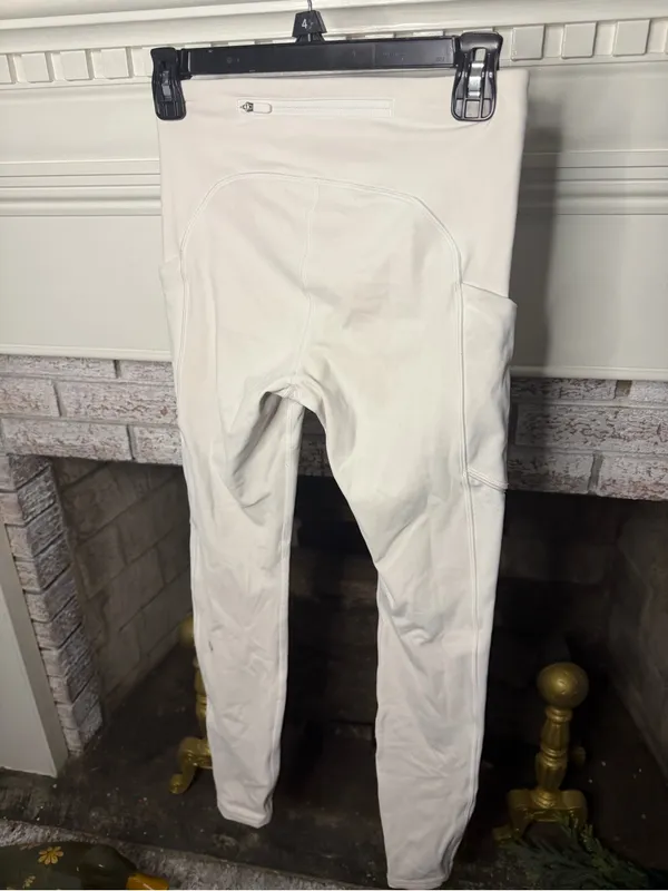 Lululemon Speed Up Tight 28" White Running Leggings Size 4 - Image 2