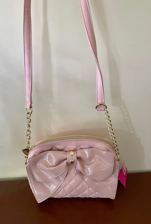 Betsey Johnson Pink Bow Crossbody Bag - Image 4