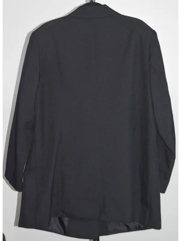 Jessica London Black Double Breasted Long Blazer Plus Size Tall 20T - Image 2