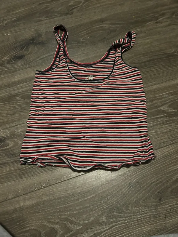 Free People Top Tank Striped Navy and Red S - Image 2
