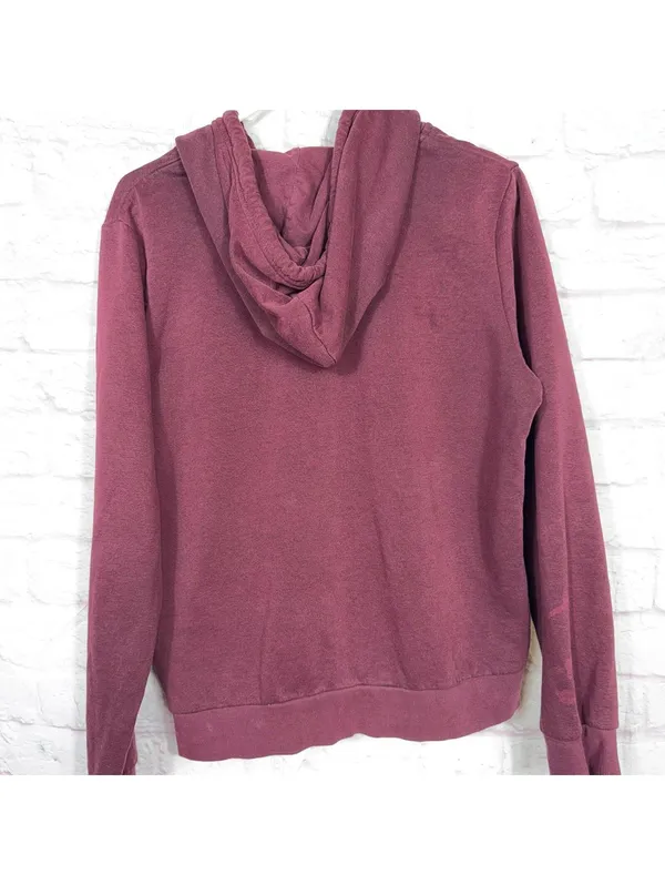 H&M Large Divided Basic Maroon Hoodie - Image 7