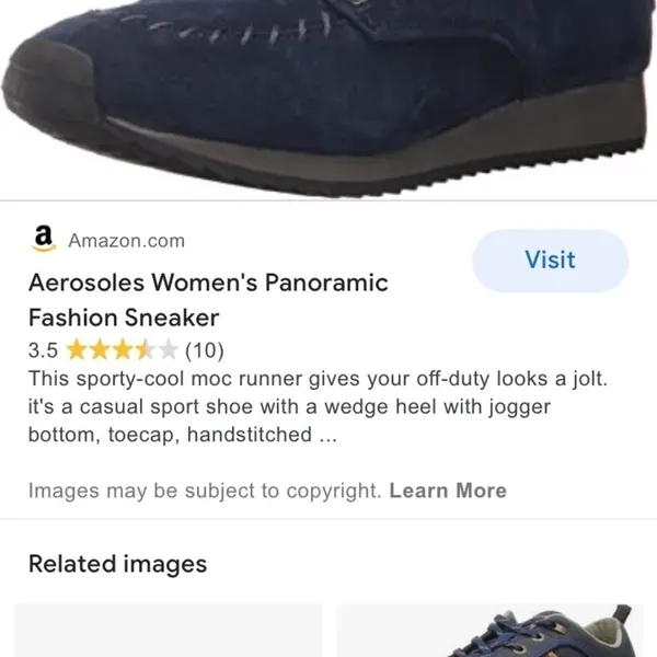 Aerosoles Panoramic blue suede sneakers‎ size 10.5 - Image 2
