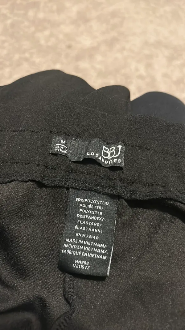 Bow Black Dress Pants BBJ LA Size M - Image 4