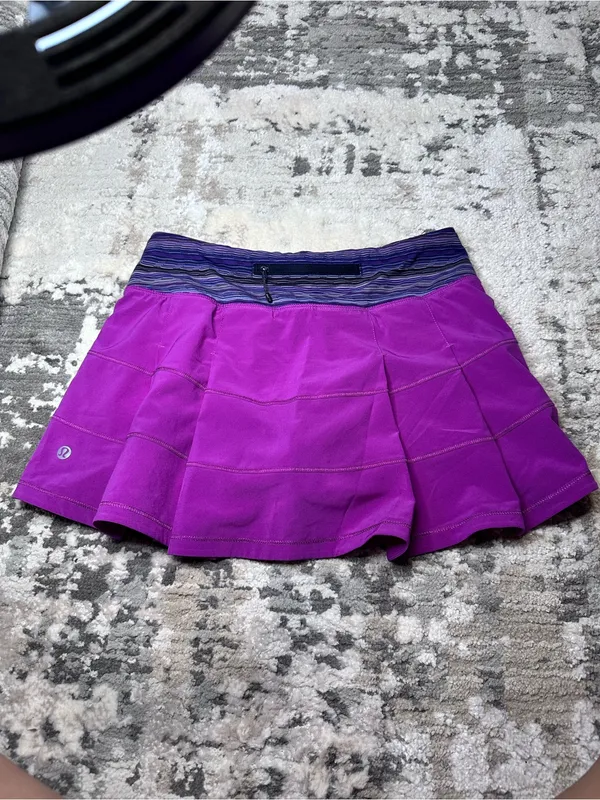 lululemon athletica Magenta Skort with Striped Waistband - Image 5