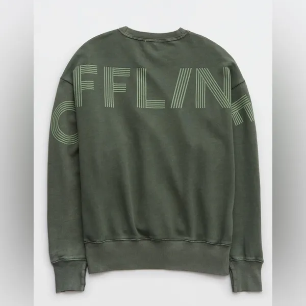 Aerie Offline Throw-Back Oversized Fleece Crew Size Small New with tag - Image 4