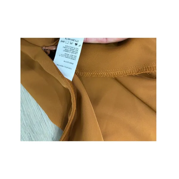 Mustard Seed Wide Leg Pants Rust Orange High Waisted Minimalist Chic Small - Image 9