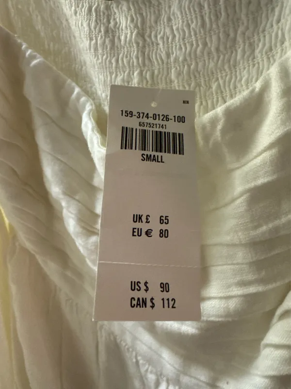 Abercrombie Dress White Mini Linen - Image 8