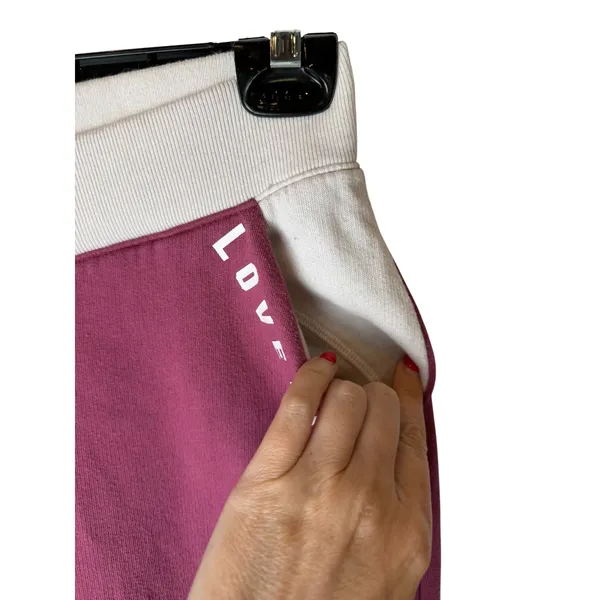 Pink Victoria's Secret Joggers Women XS Pink Logo Sweatpants Athleisure Lounge - Image 4